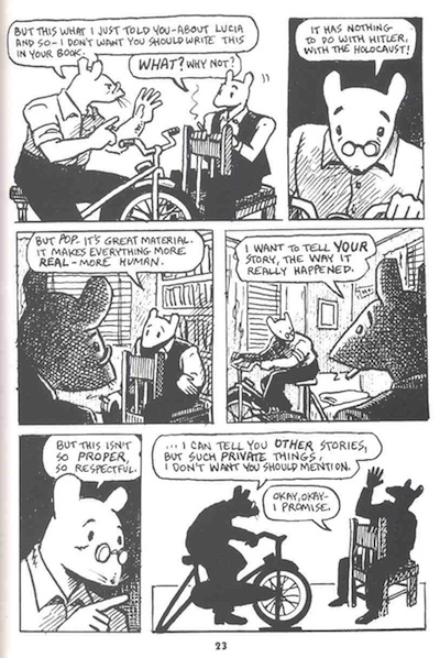Page from Art Spiegelman's "Maus" (Courtesy of http://www.wildlyimpractical.com)