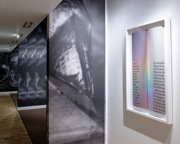 Partial view of Glowing Wavelengths In-Between by Sonja Thomsen at The Coat Check. Exhibition runs through November 30. Photo courtesy of the gallery.
