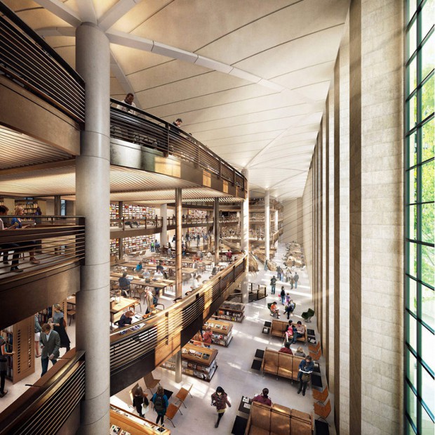Rendering of Foster + Partners' proposed renovation of the New York Public Library (Image courtesy Foster + Partners)