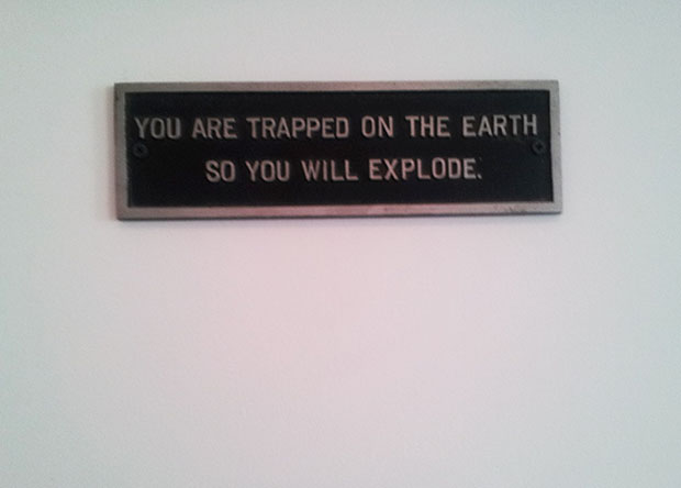 Jenny Holzer, "Selection from the Survival Series," (1983-85). Crappy smartphone pic courtesy of the author.
