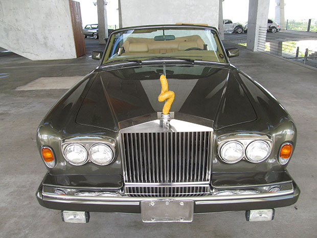 Franz West topped off this Rolls Royce with a penis. Or a curly french fry. 