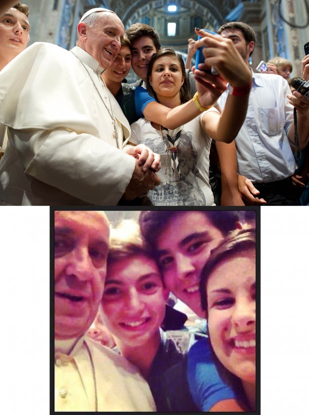 selfie pope