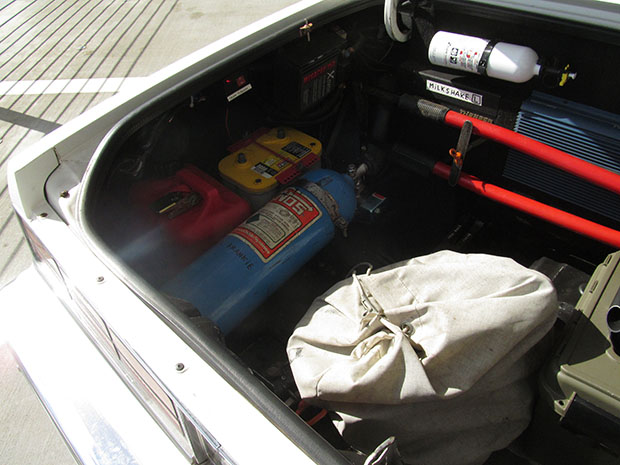 At first glance, the trunk to Tom Sachs's  '89 Chevy Caprice looks innocuous enough. 