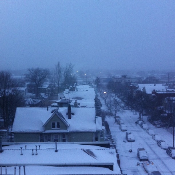 The view from my window in Queens this morning. 