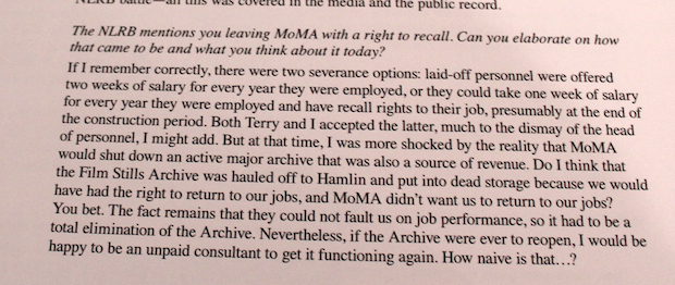 A close up from Simon's conversation with Corliss. While I appreciate the irony of putting this on a shelf in a museum-quality art book, I really wish this were distributed more widely. Does anybody have a link to this?