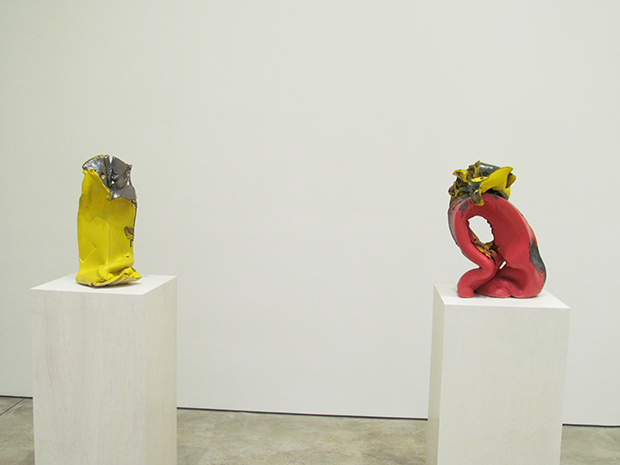 From left to right: Lynda Benglis, "UNTITLED," 2013; Lynda Benglis, "UNTITLED," 2013.