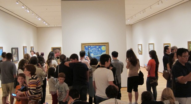 Here are people in a museum. Photo by Courtney Velasco. http://holdingcourtblog.com/about/