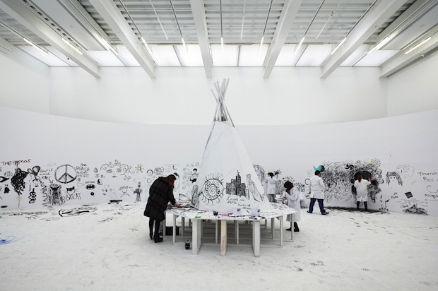 Pawel Althamer, "Draftsmen's Congress" (Image courtesy of the New Museum, Benoit Pailley)