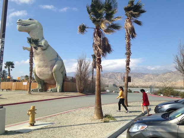 Outside the Cabazon Dinosaurs