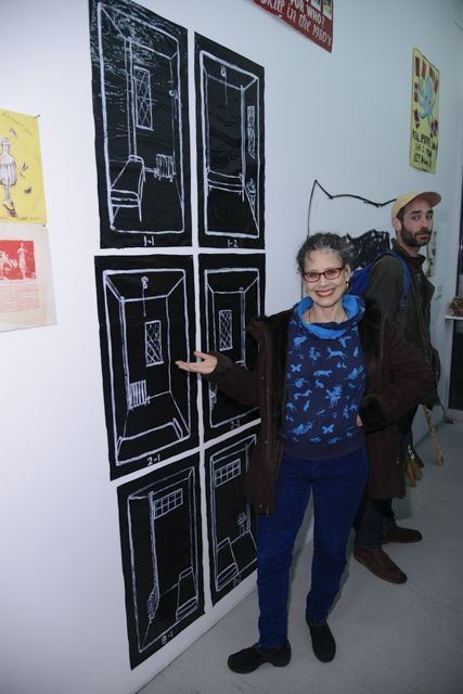 Jane Dickson and her work (Image courtesy of Christian Grattan)