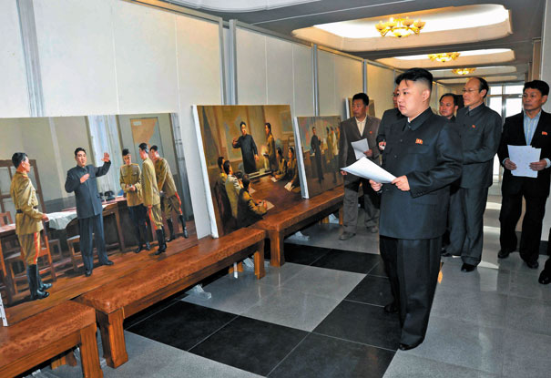 Touring the Mansudae Studio, possibly the "world's biggest art factory." Photograph by AFP/Getty Images.