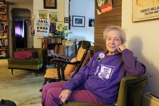 Frances Goldin in her East Village apartment, one week shy of her ninetieth birthday