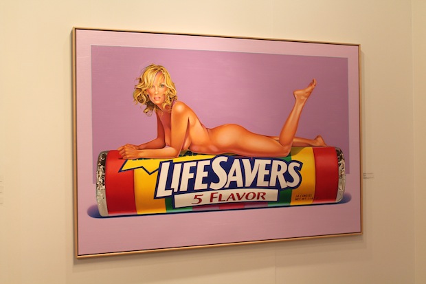Mel Ramos’ “Five Flavor Frieda: The Lost painting of 1965 #47” (2005)  Ew. 