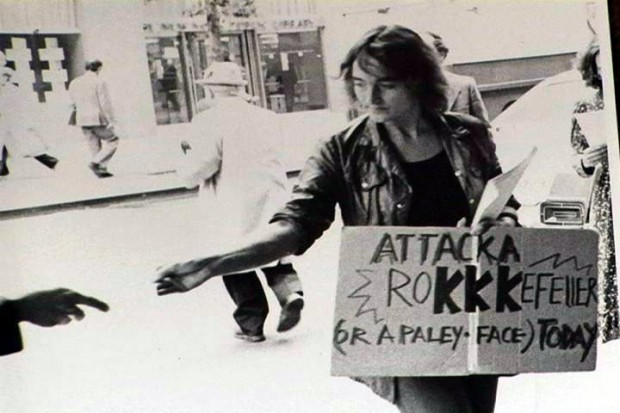 Lucy Lippard in 1976. For thirty years she has worked with artists’ groups such as the Artworkers’ Coalition, Ad Hoc Women Artists’, Artists Meeting for Cultural Change, The Alliance for Cultural Democracy (co-editor of “How to 93” in the Campaign for a Post-Columbian World), and WAC (Women’s Action Coalition). 