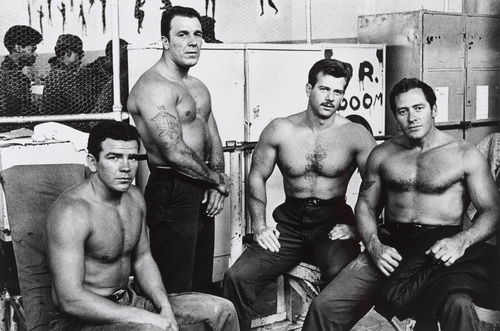 Alwyn Scott Turner, "Prison Inmates, Weightlifting Gym, Jackson State Prison," 1969. Photo courtesy: MoMA.