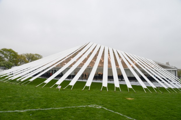 In its third year, Frieze New York is still housed in a very large tent. 