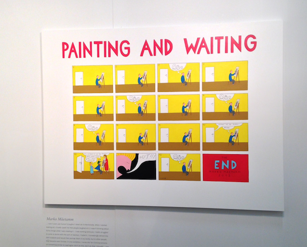 A funny painting comic "Painting and Waiting" by Estonian artist Marko Mäetamm at Temnikova & Kasela