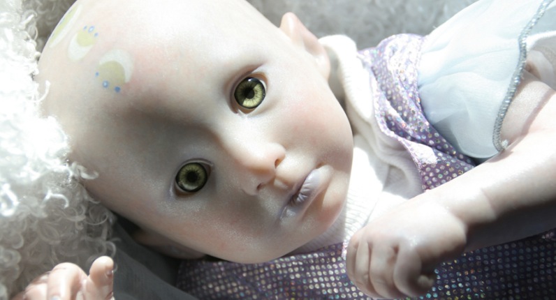 realistic alien baby doll