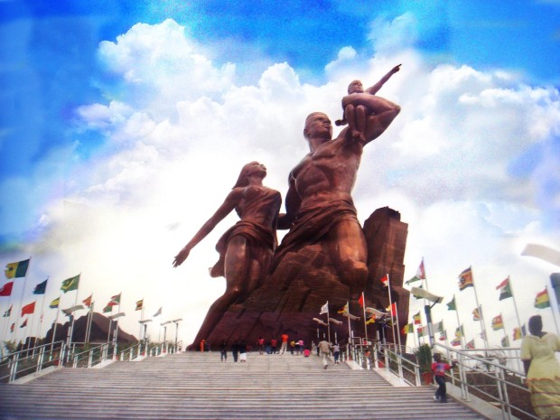 An image of the African Renaissance Monument, which was constructed by North Korea's Mansudae Art Studio in Dakar, Senegal
