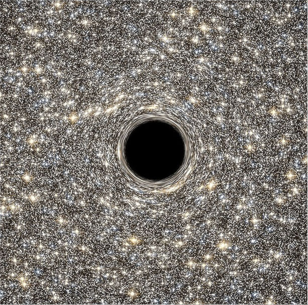 An artist's view of M60-UCD1 black hole. Via: NASA, ESA, STScI-RCC14-41a 