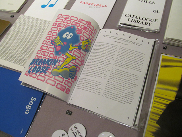(X03) Catalogue Library publishes a semi-regular zine focused on new European artists (that I've never heard of before), like Jiro Bevis featured here. This "Who's Who"-style of zine really is a great intro—all for $12, including a button.