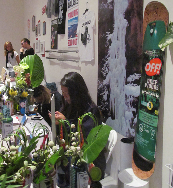 Plenty of plants this year. Maia Ruth Lee and Peter Sutherland (Z07) had the only booth with snowboards, though. 