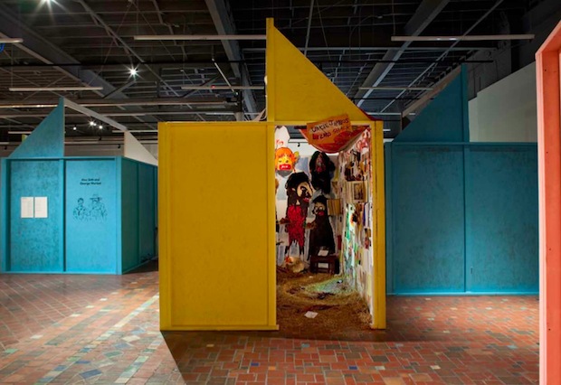 Cary Loren's collaboration with Jimbo Easter at the "People's Biennial" (Photograph by Corine Vermeulen, courtesy of the Museum of Contemporary Art Detroit and the artist.)