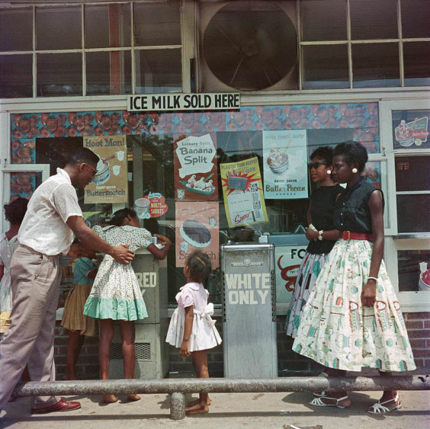 "At Segregated Drinking Fountain," Mobile, Alabama, 1956. Gordon Parks (Image courtesy of the High Museum) 