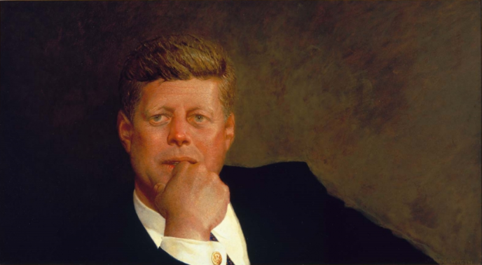 Screen shot of "Portrait of John F. Kennedy", 1967 (Image courtesy of the Museum of Fine Arts)