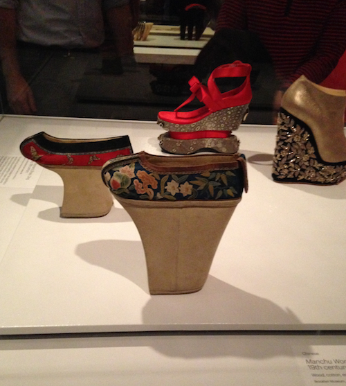 Manchu women's shoes, 19th century, Qing Dynasty