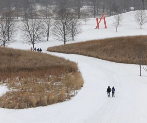 Storm King in the snow (Image courtesy of Storm King Art Center on Facebook) 