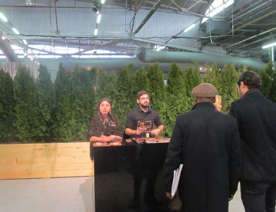 The Armory VIP Lounge, surrounded by trees. 