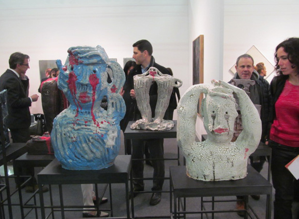 Several of Marianne Boesky's William J. O'Brien sculptures