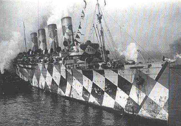 RMS Mauretania, dazzle camouflage (c. 1916)