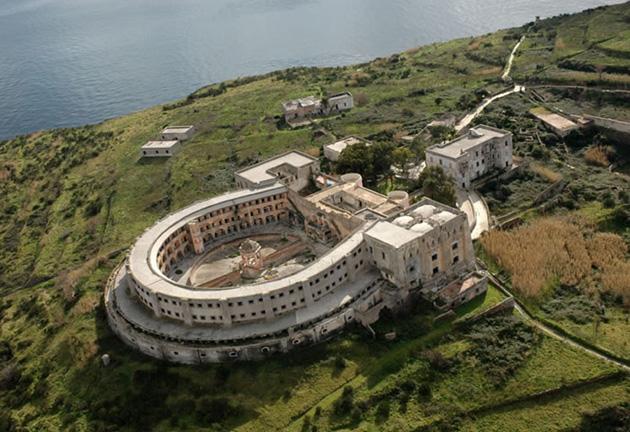 Santo Stefano Prison Island, Tyrrhenian Sea, Italy (defunct, 1797- 1965) 