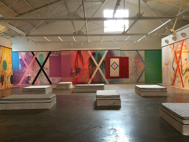 Sarah Cain, “The Imaginary Architecture of Love,” 2015, Installation view.