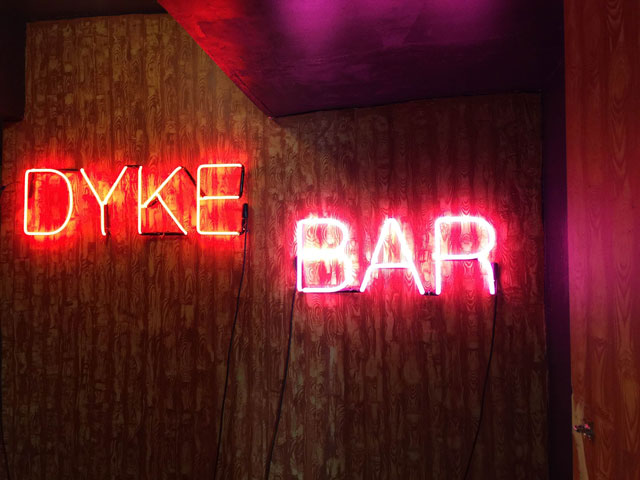 Macon Reed, “DYKE BAR (Pink/Red)”, Neon, 38 x 11 inches