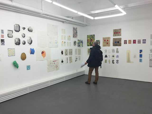 Installation view of Drawing For Sculpture at Tiger Strikes Asteroids. Photo: Paddy Johnson