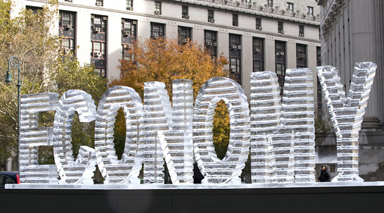 Marshall Reese and Nora Ligorano, "ECONOMY," installed in front of the Supreme Court in 2008.