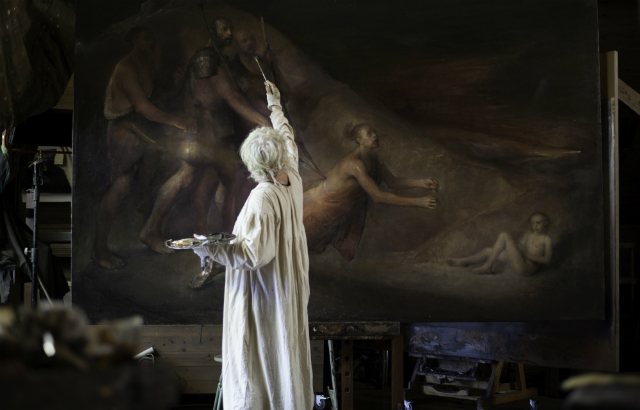 "Odd Nerdrum In Front of Memerosa", another new work from the Booth show. (Credit: Booth Gallery)