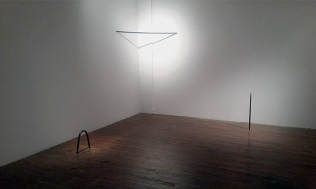 From left to right: "After and Before," "Then When," and "Not Now," polycarbonate, installation view. 