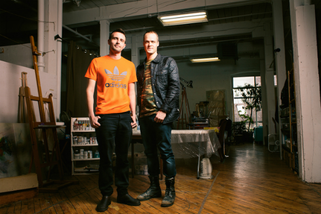 From left, artists Michael Vickers and Oliver Pauk, pictured in Akin Collective's Lansdowne Studios. (Credit: Akin Collective)