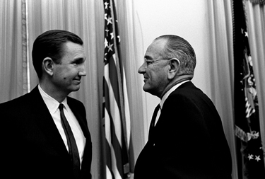 Ramsey Clark and Lyndon B. Johnson, courtesy of wiki commons