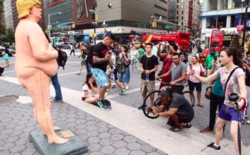 Post image for Pink and Naked as a Pig, Donald Trump (Sculpture) Delights and Terrifies New Yorkers