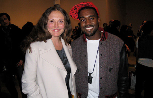 Vanessa Beecroft with Kanye West. Date unknown.