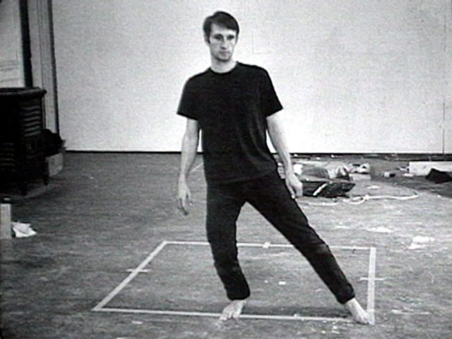 Bruce Nauman, Still from Dance or Exercise on the Perimeter of a Square (Square Dance), 1967-68 (Courtesy Electronic Arts Intermix (EAI), New York)