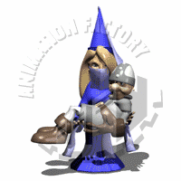Anyone have any idea what this is? A wizard covering his eyes because a knight has fallen? 