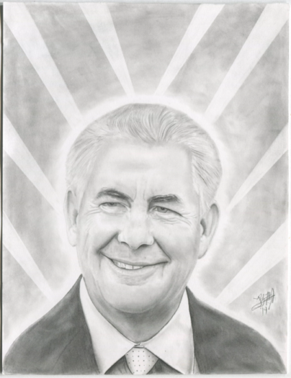 Portrait of Rex Tillerson by Brandon Meyer, part of The Captured Project (image courtesy the artist and The Captured Project)