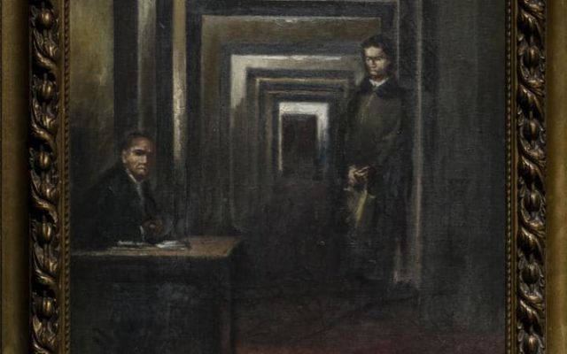 A painting by Adolf Hitler. It's "a piece of shit".