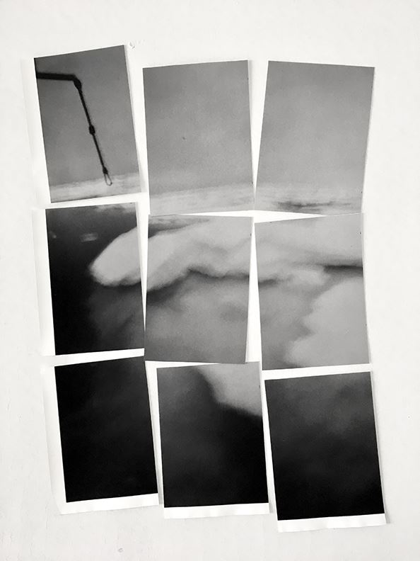 Vanessa Albury, "Arctic, Future Relics (Ice Floes)", Gelatin Silver test prints, Set of 9, 6" x 4.25" ea, 2014-17.